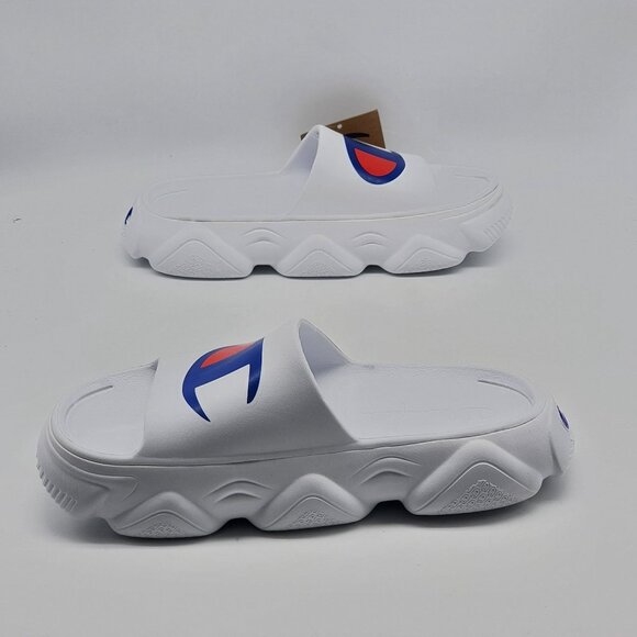 Champion Meloso Squish Slide Sandals Youth‎ Size 6 White Comfort EVA Upper Sole - Picture 4 of 10